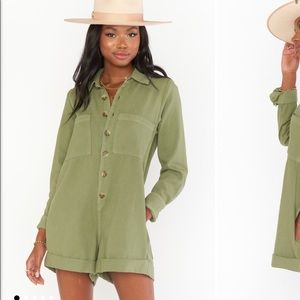 Showmeyourmumu Green Romper! Brand new w tags